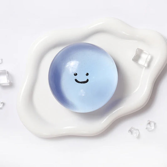 Crystal Blue Smile Face Magic Ball Taba Squishy