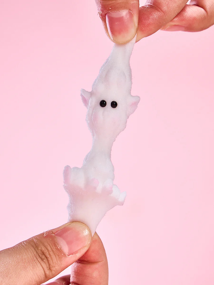 Flocked Mini White Lamb Taba Squishy