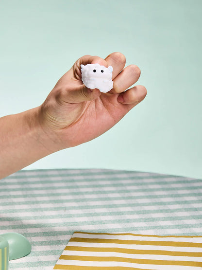 Flocked Mini White Lamb Taba Squishy
