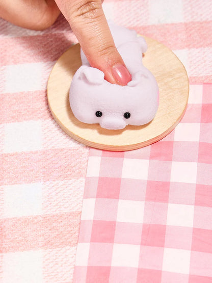 Flocked Mini Pink Pig Taba Squishy