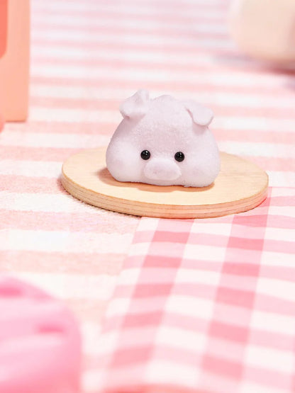 Flocked Mini Pink Pig Taba Squishy