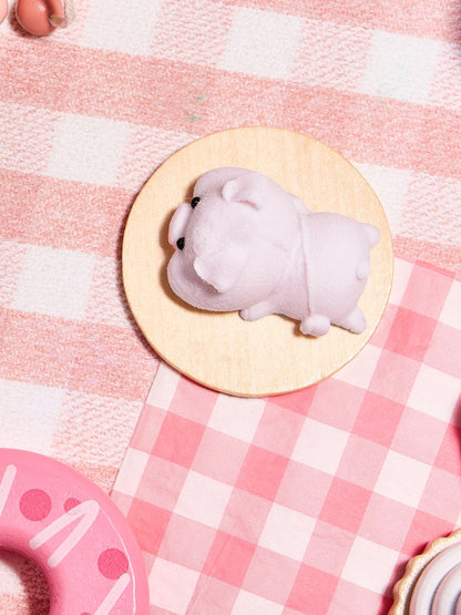 Flocked Mini Pink Pig Taba Squishy