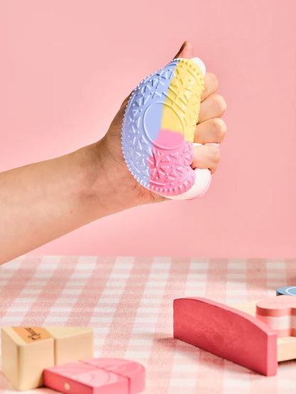 Pink-blue-yellow Cookie Sandwich Squeeze Toys