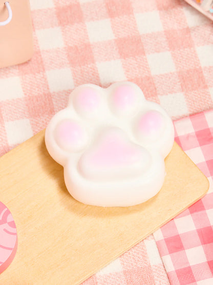 Big White-pink Paw Squeeze Toy