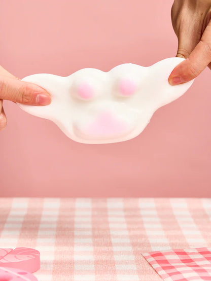 Big White-pink Paw Squeeze Toy