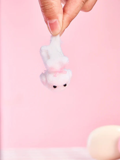 Flocked Mini White Dog Squeeze Toy