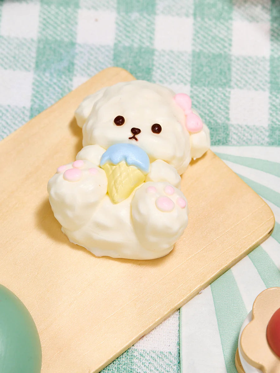 White Icecream Dog Squeeze Toy