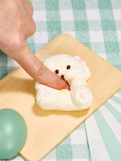 White Icecream Dog Squeeze Toy