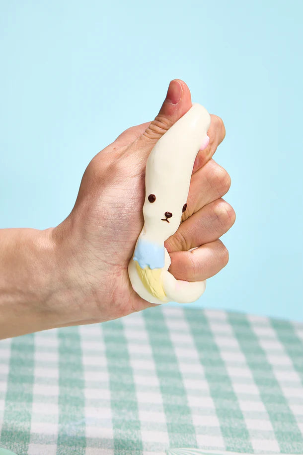 White Icecream Dog Squeeze Toy
