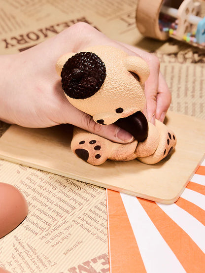Brown Heart Bear Squeeze Toys