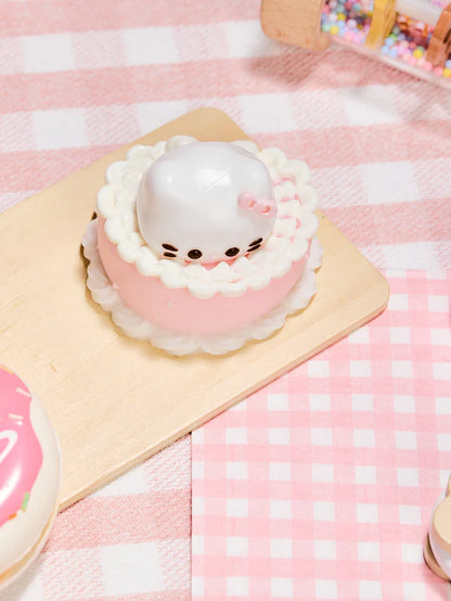 Pink Kitten Birthday Cake Squeeze Toy