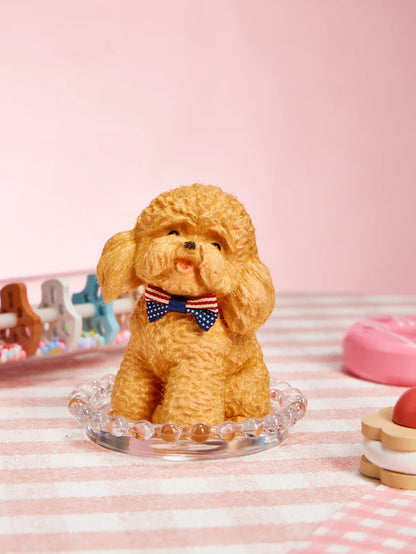 Flocked Poodle Dog Squeeze Toys