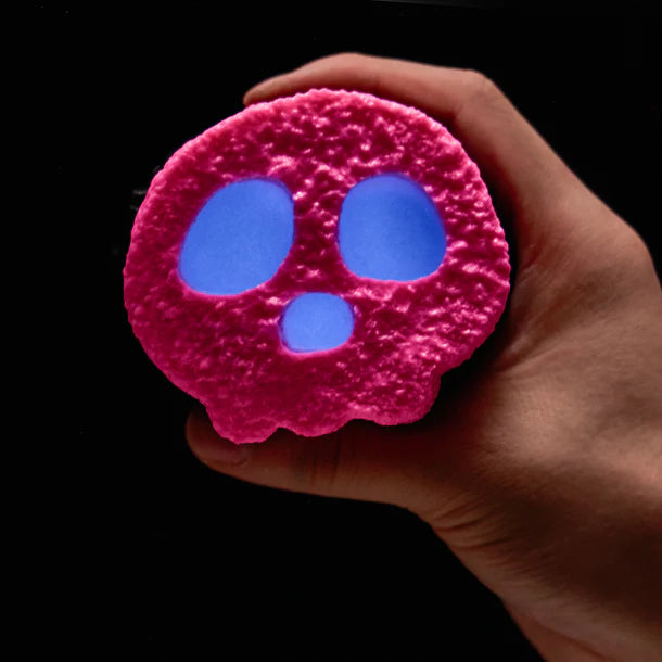 Luminous Blue Skull Sandwich Cookie Taba Squishy