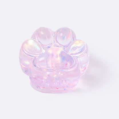 100g Blingbling Transparent-purple Paw Taba Squishy