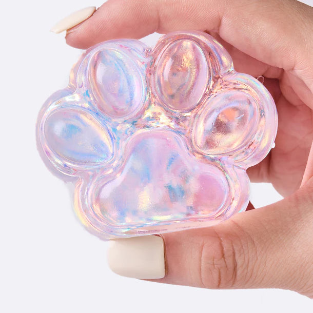 100g Blingbling Transparent-purple Paw Taba Squishy