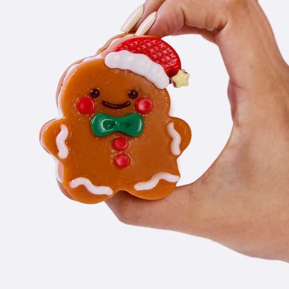 Gingerbread Man with Christmas Hat Taba Squishy