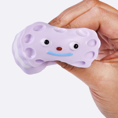 Purple Cute Monster Sandwich Cookie Taba Squishy