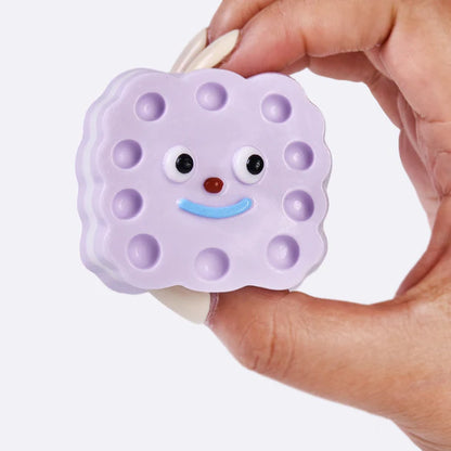 Purple Cute Monster Sandwich Cookie Taba Squishy