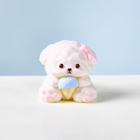 White Icecream Dog Squeeze Toy