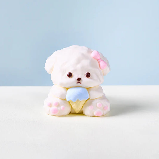 White Icecream Dog Squeeze Toy