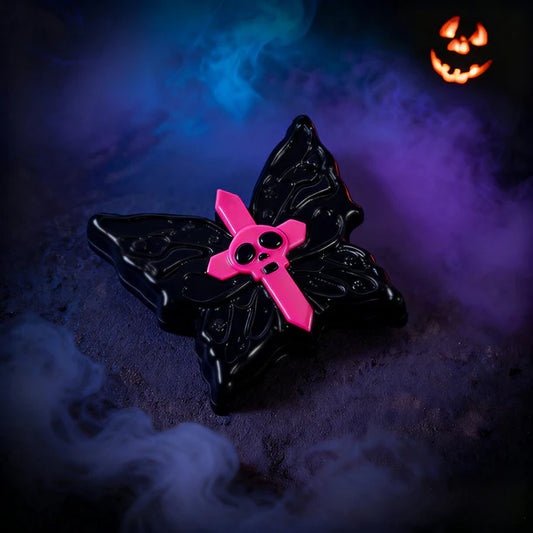 Black Butterfly with Pink Cross Taba Squishy