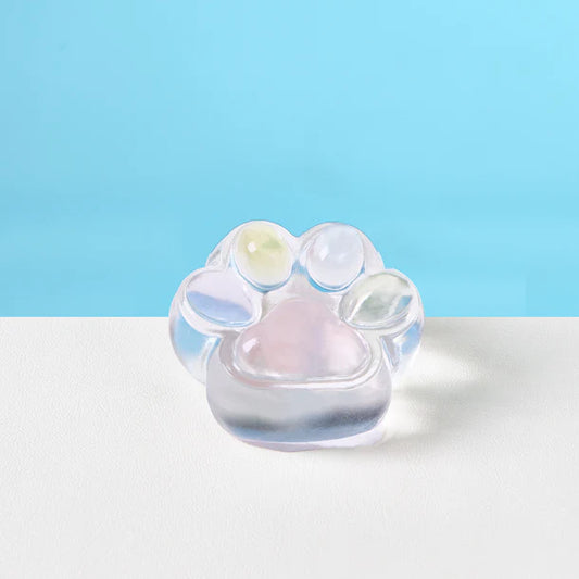 Transparent-light-colorful Paw Squeeze Toy