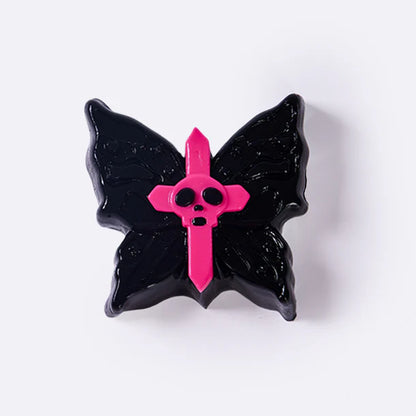 Black Butterfly with Pink Cross Taba Squishy
