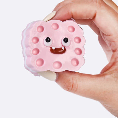 Pink Cute Monster Sandwich Cookie Taba Squishy