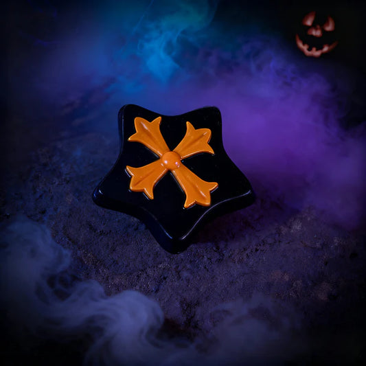 Black Pentagram with Orange Cross Taba Squishy