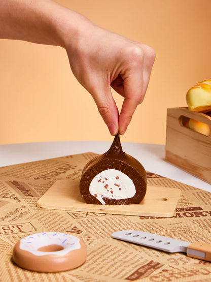 Choco Kitten Cake Roll Taba Squishy