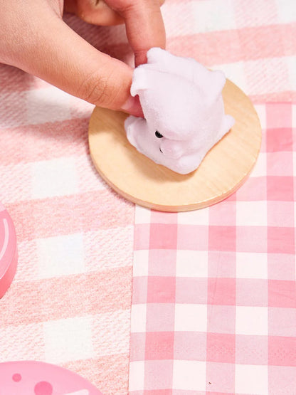 Flocked Mini Pink Pig Taba Squishy