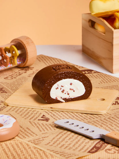 Choco Kitten Cake Roll Taba Squishy