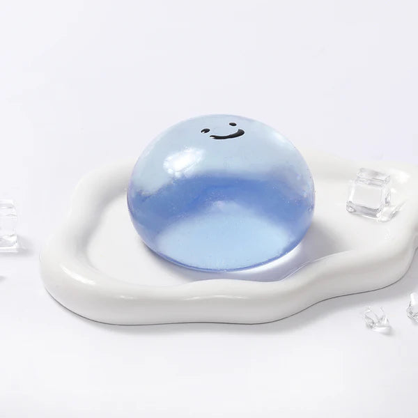 Crystal Blue Smile Face Magic Ball Taba Squishy