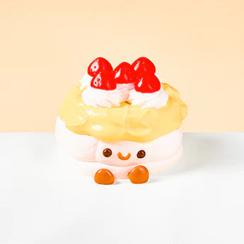 Yellow Strawberry Tart Cake Squeeze Toy