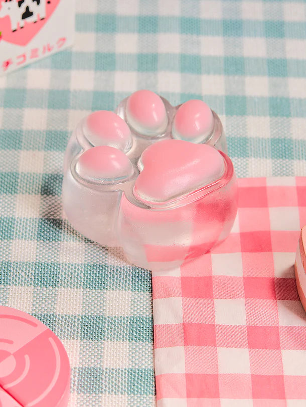Transparent-pink Paw Squeeze Toys
