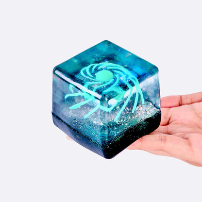 Nested Cyan Space Ice Cube Taba Squishy