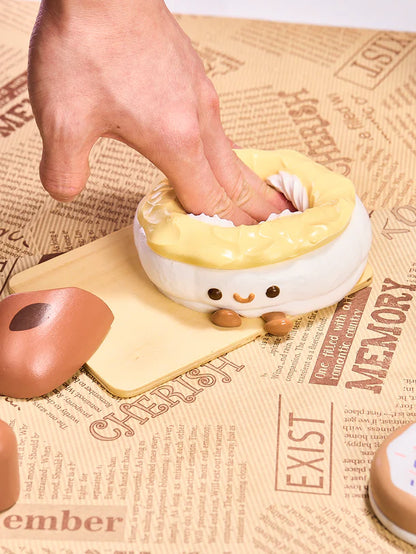 Yellow Strawberry Tart Cake Squeeze Toy