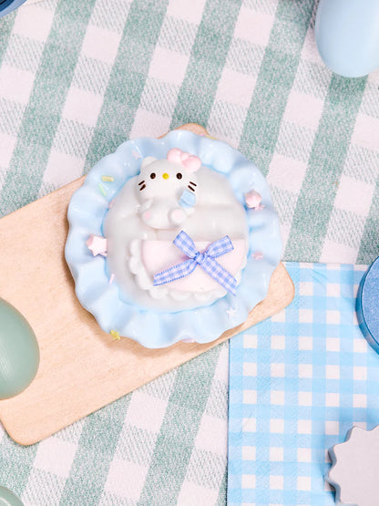 Cute Blue-white Sleeping Kitten Taba Squishy
