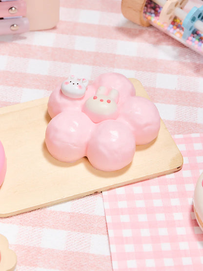 Pink Flower with Bunny Taba Squishy