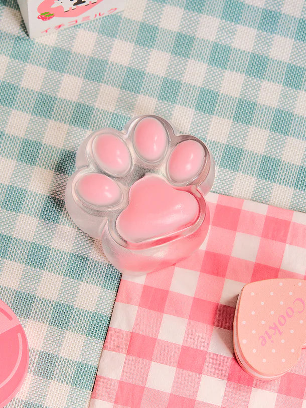 Transparent-pink Paw Squeeze Toys