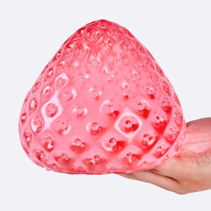 Jumbo Clear-red Strawberry Taba Squishy