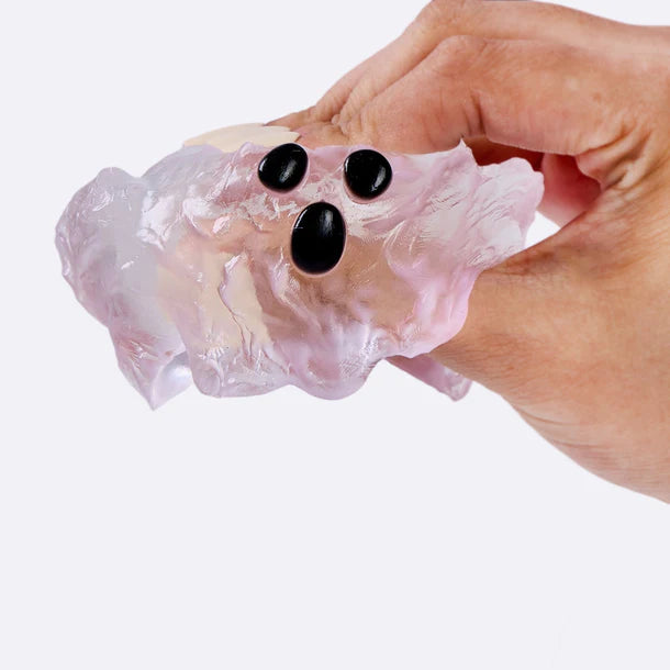 Clear-pink Ghost Taba Squishy