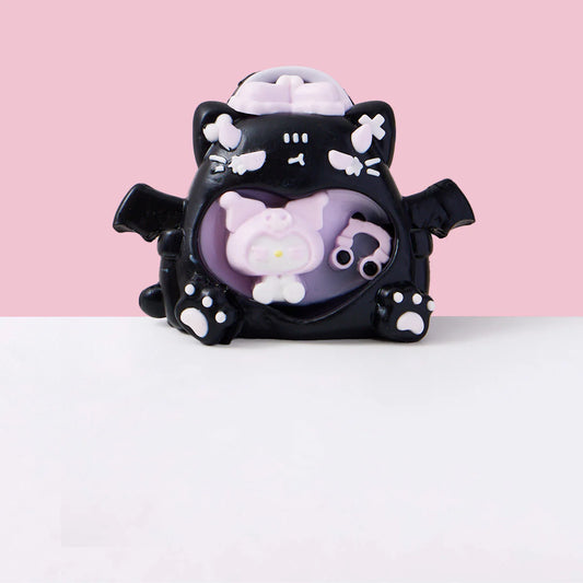 Black-purple Devil Cat Taba Squishy