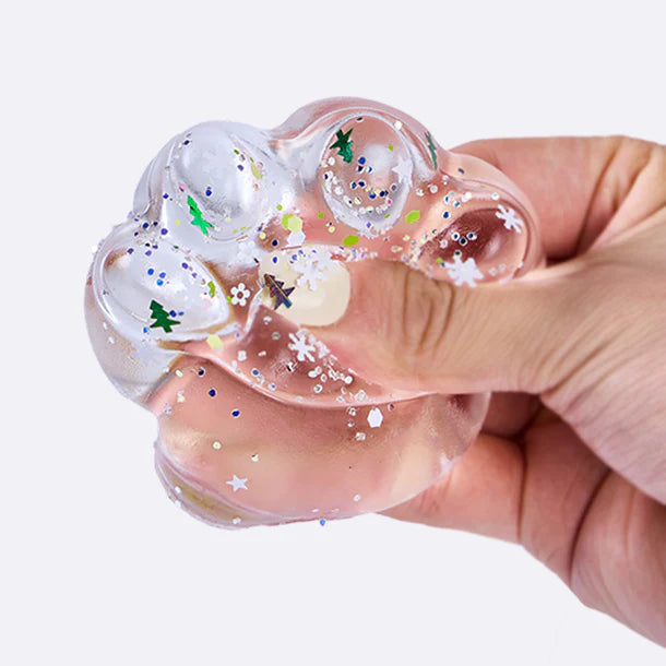 Green Sprinkle Clear Paw Taba Squish