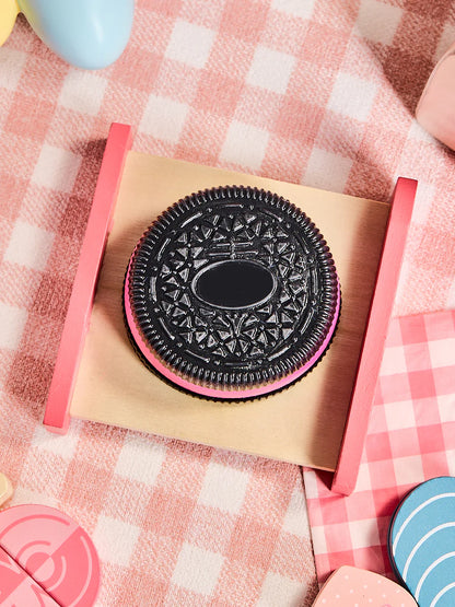 Black-fuchsia Cookie Sandwich Taba Squishy
