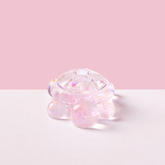 Blingbling Pink Turtle Taba Squishy