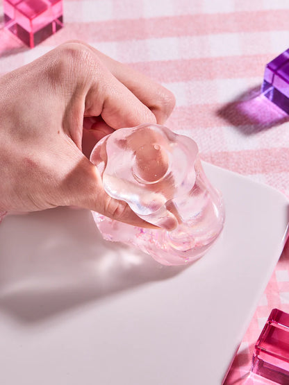 Blingbling Pink pudding Taba Squishy