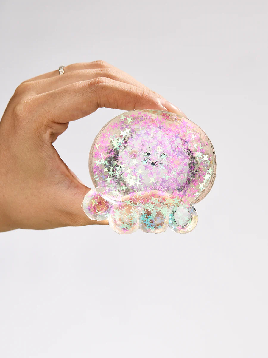 Blingbling Transparent-colorful Octopus Taba Squishy