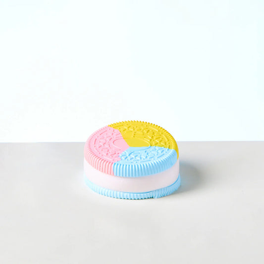 Blue-pink-yellow Cookie Sandwich Taba Squishy
