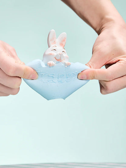 Bunny in Blue Easter Egg Taba Squishy